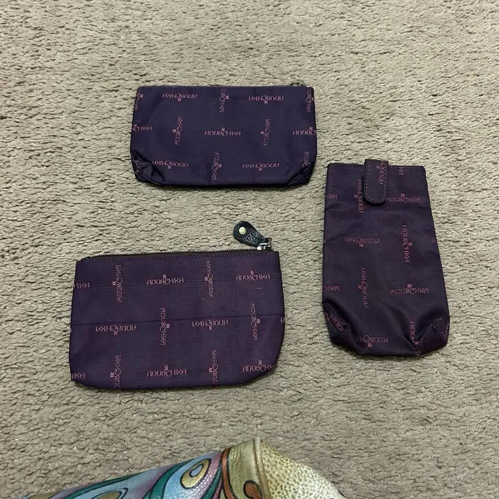 Anuschka Hand Painted Satchel Peacock Leather With Pouches *Blemishes